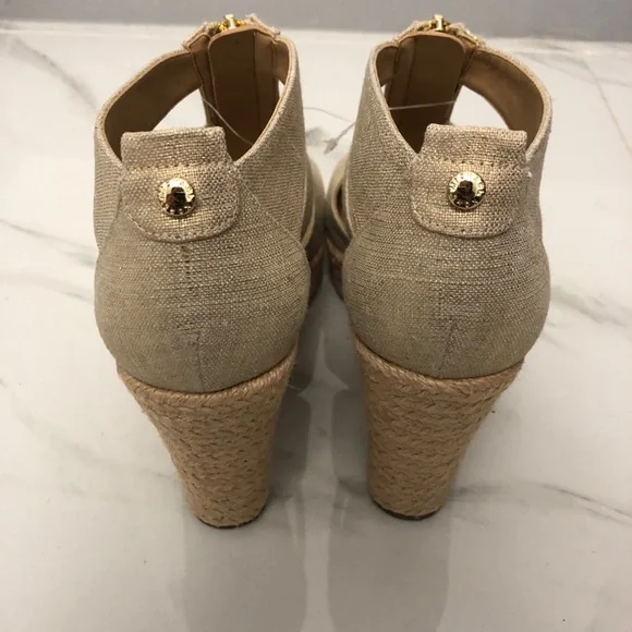 Michael Kors Berkley Espadrille Wegde light gold 10 - Picture 5 of 9